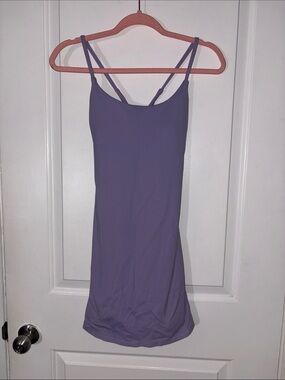 Lilac Spaghetti Strap Activewear Dress
